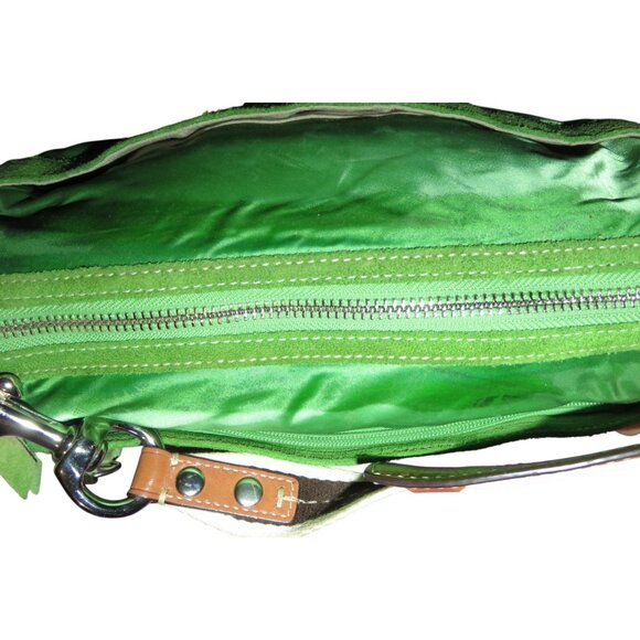Coach 2006 Legacy Hampton Soho Top Handle Demi Baguette in Green Satin - Picture 6 of 14